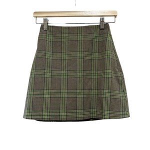 Aritzia Wilfred plaid A line skirt 00 xxs